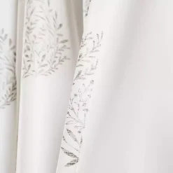 Kirklands Home Curtains & Drapes|Gray Teardrop Leaves Curtain Panel Set, 95 in.