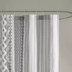 Kirklands Home Shower Curtains|Textured Chenille Shower Curtain Gray