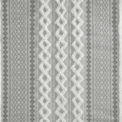 Kirklands Home Shower Curtains|Textured Chenille Shower Curtain Gray