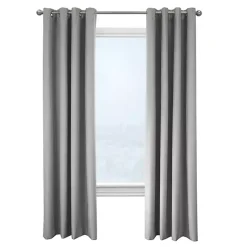 Kirklands Home Curtains & Drapes|Thatched Blackout Curtain Panel, 63 in. Gray