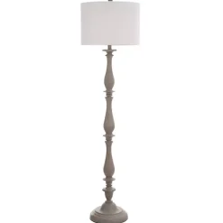 Kirklands Home Floor Lamps|Gray Traditional Spindle Floor Lamp White
