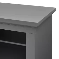 Kirklands Home Tv Stands & Media Consoles|Transitional Breakfront 2-Door Media Console Gray