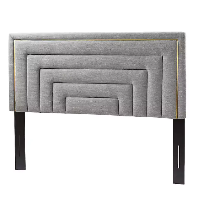 Kirklands Home Beds & Headboards|Tufted Upholstered Adjustable Queen Headboard Gray