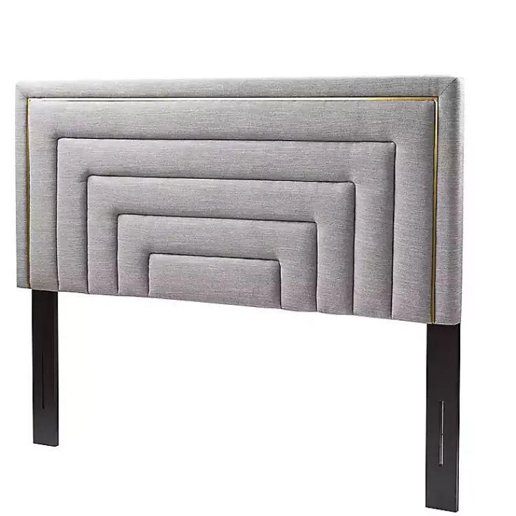 Kirklands Home Beds & Headboards|Tufted Upholstered Adjustable Queen Headboard Gray