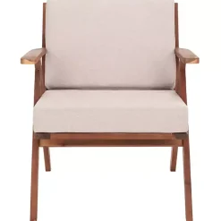 Kirklands Home Outdoor Seating|Upholstered Acacia Wood Outdoor Chair Gray