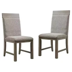 Kirklands Home Dining Chairs|Upholstered Bridgette Dining Chairs, Set of 2 Gray
