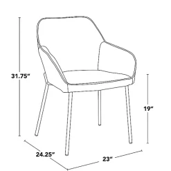 Kirklands Home Dining Chairs|Upholstered Daniella Dining Chairs, Set of 2 Gray