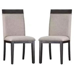 Kirklands Home Dining Chairs|Upholstered Erin Dining Chairs, Set of 2 Gray