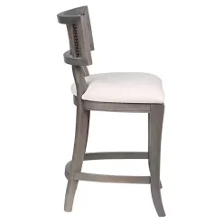 Kirklands Home Bar Stools & Counter Height Stools|Gray Upholstered Farmhouse Counter Stool