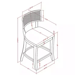 Kirklands Home Bar Stools & Counter Height Stools|Gray Upholstered Farmhouse Counter Stool