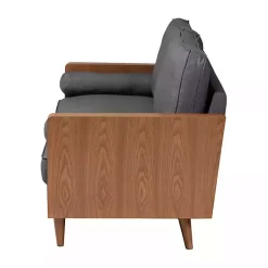 Kirklands Home Sofas & Loveseats|Upholstered Harley Walnut Sofa Gray