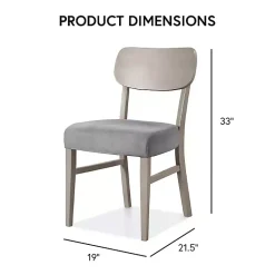 Kirklands Home Dining Chairs|Upholstered Porter Dining Chairs, Set of 2 Gray