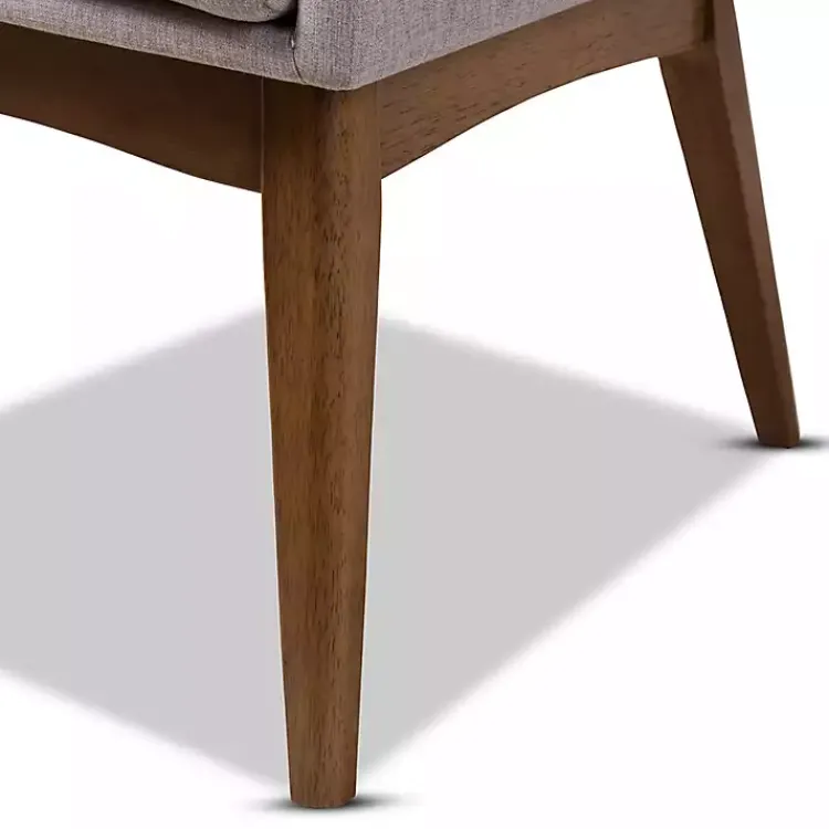 Kirklands Home Dining Chairs|Upholstered Walnut Dining Chairs, Set of 2 Gray