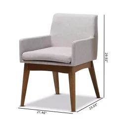 Kirklands Home Dining Chairs|Upholstered Walnut Dining Chairs, Set of 2 Gray