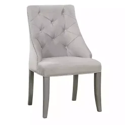 Kirklands Home Dining Chairs|Upholstered Wingback Dining Chairs, Set of 2 Gray