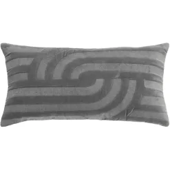 Velvet Abstract Stripe Lumbar Pillow Pillows