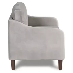Kirklands Home Sofas & Loveseats|Velvet Upholstered Modern Loveseat Gray