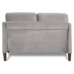 Kirklands Home Sofas & Loveseats|Velvet Upholstered Modern Loveseat Gray