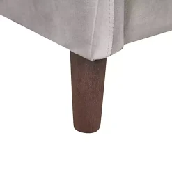 Kirklands Home Sofas & Loveseats|Velvet Upholstered Modern Loveseat Gray