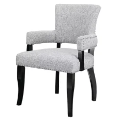 Kirklands Home Dining Chairs|Warms Nailhead Trim Dining Chair Gray