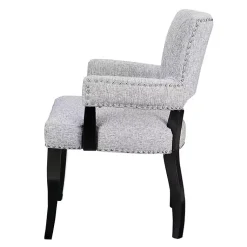 Kirklands Home Dining Chairs|Warms Nailhead Trim Dining Chair Gray