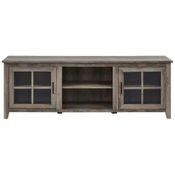 Kirklands Home Tv Stands & Media Consoles|Wash Glass Door TV Stand Gray