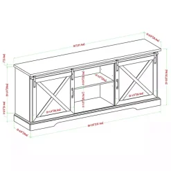 Kirklands Home Tv Stands & Media Consoles|Wash Sliding Barn Door TV Stand Gray