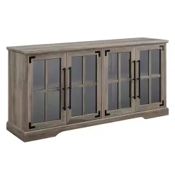 Kirklands Home Tv Stands & Media Consoles|Wash Window 4-Door TV Stand Gray