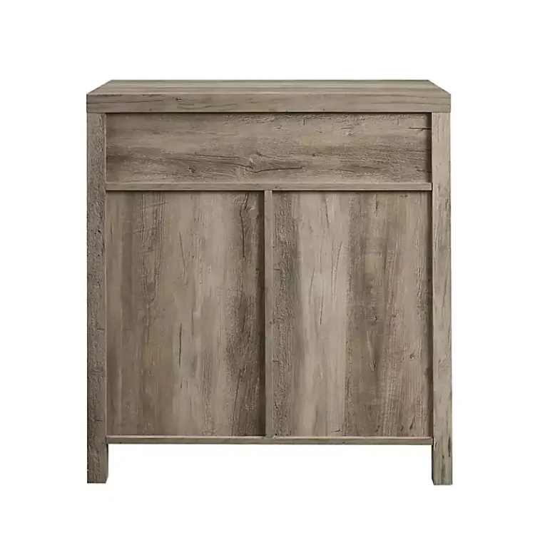 Kirklands Home Cabinets & Sideboards|Wash Wooden and Metal Barn Door Cabinet Gray