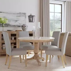 Kirklands Home Dining Chairs|Whitewashed Dining Chairs, Set of 2 Gray