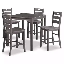 Kirklands Home Dining Sets|Wood Brooke 5-pc. Counter Height Set Gray
