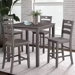 Kirklands Home Dining Sets|Wood Brooke 5-pc. Counter Height Set Gray