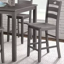 Kirklands Home Dining Sets|Wood Brooke 5-pc. Counter Height Set Gray