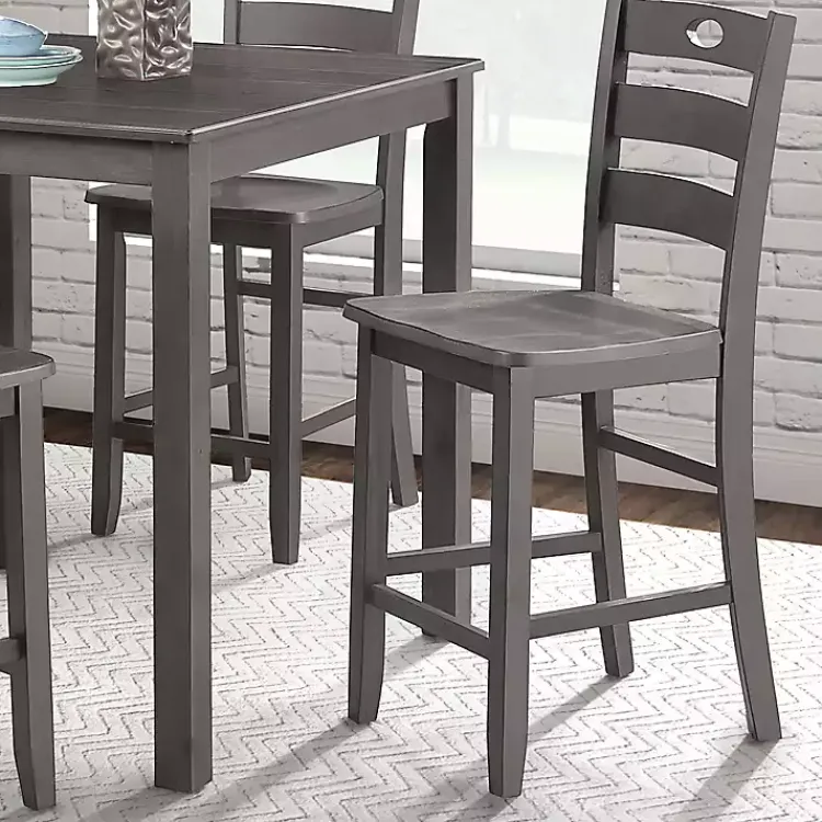 Kirklands Home Dining Sets|Wood Brooke 5-pc. Counter Height Set Gray
