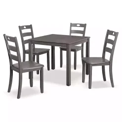 Kirklands Home Dining Sets|Wood Brooke 5-pc. Dining Furniture Set Gray