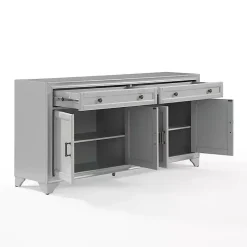 Kirklands Home Cabinets & Sideboards|Wood 4-Door Sideboard Cabinet Gray