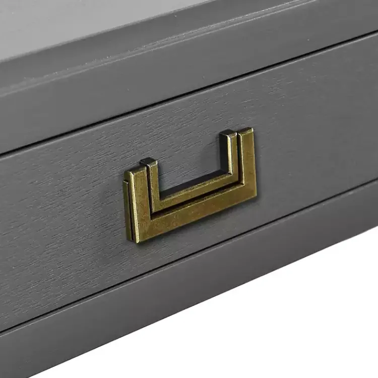 Kirklands Home Console Tables|Wood 2-Drawer Layla Console Table Gray