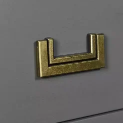 Kirklands Home Nightstands|Wood 3-Drawer Layla Nightstand Gray