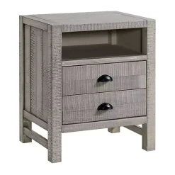 Kirklands Home Nightstands|Wood Open Shelf Nightstand Gray