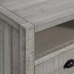 Kirklands Home Nightstands|Wood Open Shelf Nightstand Gray