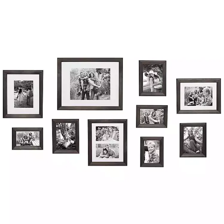 Kirklands Home Gallery Wall Frames|Wood 10-pc. Gallery Wall Picture Frame Set Gray