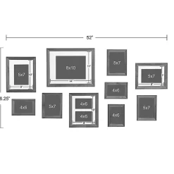 Kirklands Home Gallery Wall Frames|Wood 10-pc. Gallery Wall Picture Frame Set Gray