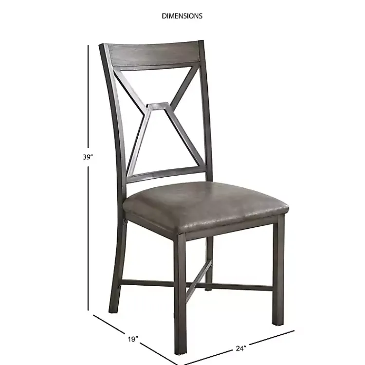 Kirklands Home Dining Sets|Gray Wood Upholstered 5-pc. Dining Set