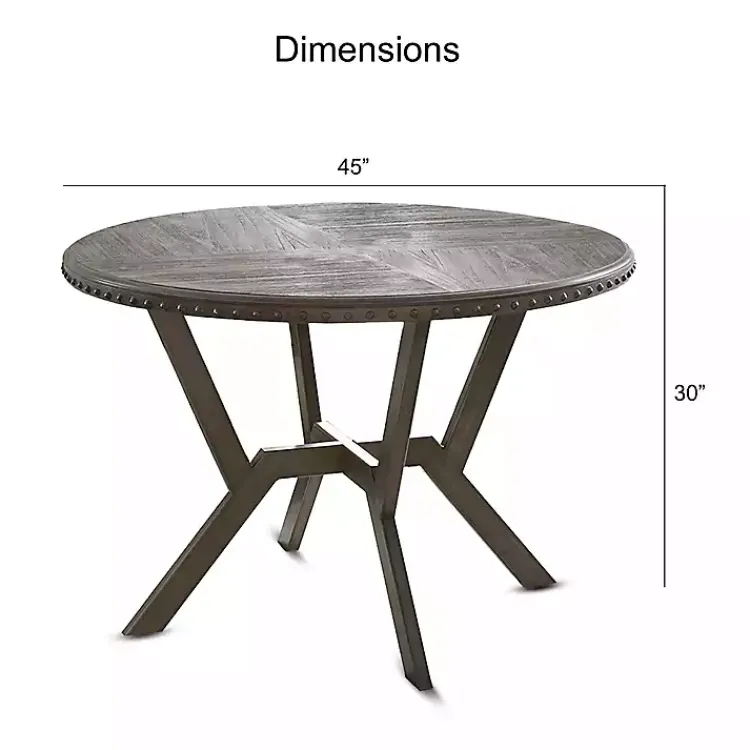 Kirklands Home Dining Sets|Gray Wood Upholstered 5-pc. Dining Set