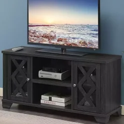 Kirklands Home Tv Stands & Media Consoles|Wood X Doors Media Cabinet Gray