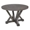 Kirklands Home Dining Tables|Gray Wooden Fiji Round Dining Table