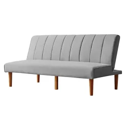 Kirklands Home Sofas & Loveseats|Woven Channel Convertible Sofa Gray