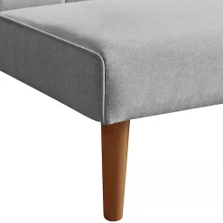 Kirklands Home Sofas & Loveseats|Woven Channel Convertible Sofa Gray