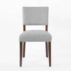 Kirklands Home Dining Chairs|Woven Upholstered Dining Chairs, Set of 2 Gray