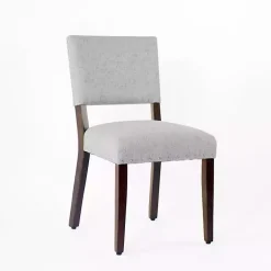 Kirklands Home Dining Chairs|Woven Upholstered Dining Chairs, Set of 2 Gray